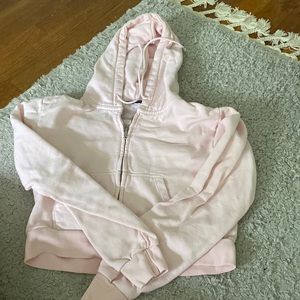 pink cropped brandy hoodie